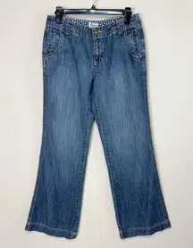 BASS Vintage Y2K Wide Leg Jeans Mid-Rise Medium Wash100% Cotton Women's Sz 2