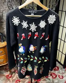 VTG 80s Work In Progress Christmas Characters Sweater: Size MEDIUM (8/10)