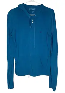 Coolibar Women's Blue Zip-Up UPF 50+ Sun Protection Hoodie Size Medium