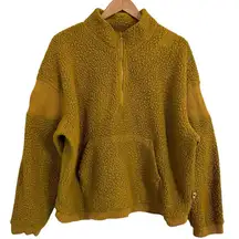 JoyLab Women’s Sweatshirt Pullover  Golden Palm Sherpa  Size XL