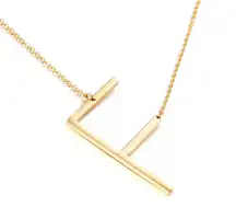 F initial letter necklace!  Plated in 14K gold 