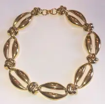 Vintage Gold Tone Chunky Retro Heavy Link Necklace