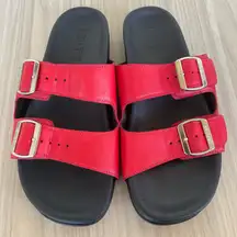 Naot Red Double Strap Sandals