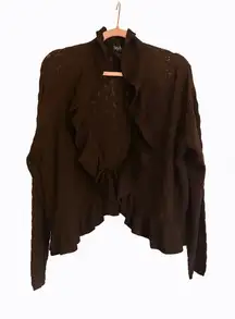 Style & Co. Pointelle Brown Ruffle-Neck Sweater – Size 2X – NWT MSRP $50