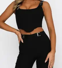 NWT WHITE FOX BOUTIQUE Black Top size S