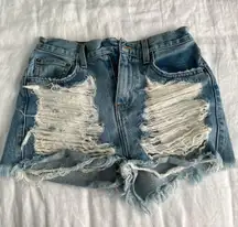 High Waisted Denim Shorts