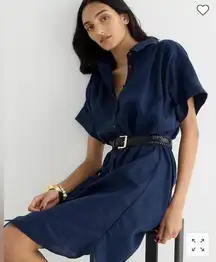 J.Crew Relaxed-fit Baird McNutt Irish Linen Shirtdress size Medium Tall …