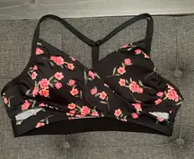 Pink Victoria’s Secret Black  Large Ultimate Lightly Lined Wrap Sports Bra