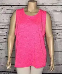 Ideology NWT Plus Size 3X Neon Pink Cut-Out Keyhole Tank Top