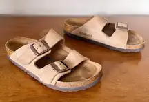 Birkenstock • Arizona Sandals slides Tobacco Oiled Leather soft footbed