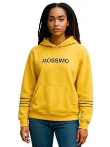 Mossimo Sweatshirt Hoodie Women’s Size Large Yellow and Navy Blue