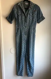 Denim Jumpsuit 80s vintage rockabilly coveralls workwear western country
