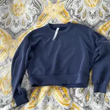 Lululemon navy Softstreme perfectly oversized crew size 2