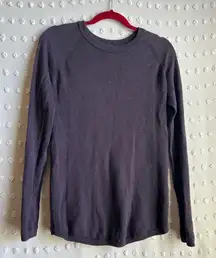 Lululemon Sit in Lotus Wool Crew Neck Sweater Plum Purple‎