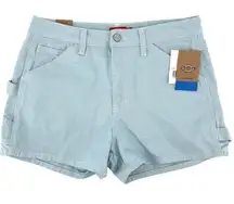 Dickies  High Rise Utility Carpenter Jean Shorts Size 13 31 Blue Fade