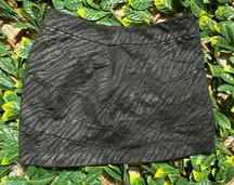 Express Black Leopard Shiny Mini Skirt Size 6