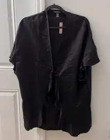 Victoria's Secret Black Satin Robe