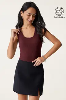 Brand New OGL Women's M Wide Rib Scoop Brami Tank Top Shirt Ancose Purple