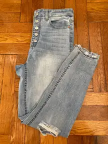 Vanilla Star Womens Jeans Real Cheeky Super High Rise Waist Size 5