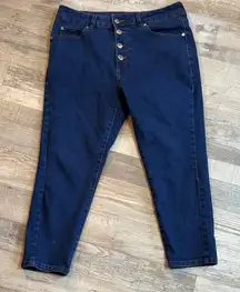 Tahari Women's Blue Capri Mid Rise Size 12/31