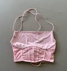 Pink Mesh Corset Top