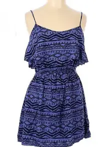 Purple Aztec print ruffle top sundress size medium