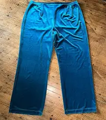 Chicos Traveler turquoise velvet jewel pull on 3/XL pants