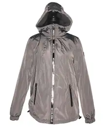 MICHAEL Michael Kors Gun Metal Missy Faux Shearling Lined Jacket - Size XS