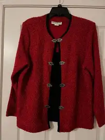 Vintage Cathy Daniels red jacket size large