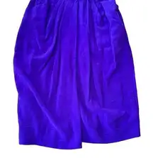 Donna Karan NY Vintage Silk Purple Pleated Knee-Length Skirt Women Size 6