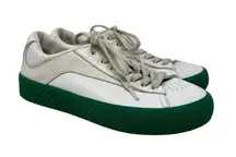 By Far Rodina Sneakers Womens 37 US 7 Low Top White Leather Green Soles