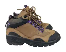 Coleman Zanie Womens Hiking Boots Gorpcore Work Size‎ 8 Leather Brown Lace Up