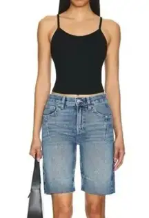 NWT Free People We The Free Ghost Town Blue Denim Long Shorts