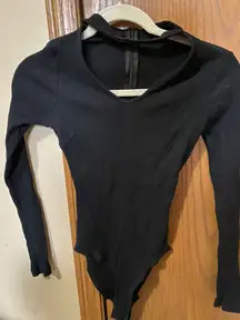 Black Leotard. Neck Strap