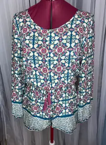 Umgee Romper floral teal mauve