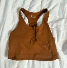 OFFLINE by Aerie cropped brown tank top
