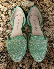 Soft‎ Surroundings Amelia Green Flats Slip On Shoes Women's Size 8