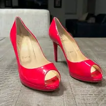 CHRISTIAN LOUBOUTIN Yolanda hot pink/red patent leather pumps
