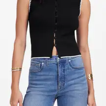 Like New Madewell Blanket Stitch Crewneck Sweater Tank Top