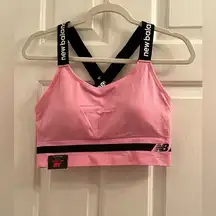 New Balance Size XXL 2X cute bright pink bubblegum thick cross strap sports bra