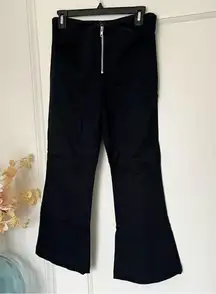 Black Highwaisted High Rise Cropped Wide Leg Pants EUC