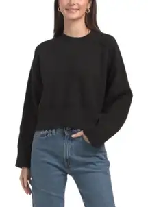 rag & bone Lysa Crew Neck Sweater in Black NWT XS $398