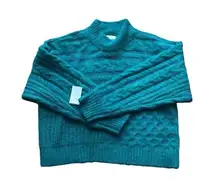 Abercrombie & Fitch Women's Green and Blue Jumper. Sz M