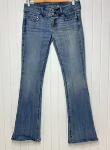 American Eagle Outfitters Artist Stretch Light Blue Flare Jeans size 4
