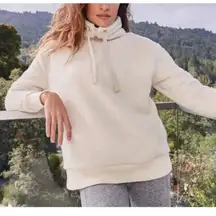 Athleta Talus Sherpa Half Zip Pullover Ivory Cream Small