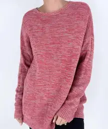 BDG Urban Outfitters Oversized Pink & Grey Marled Knit Sweater Size XS
