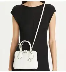 Tory Burch Mini Swing Satchel Leather Bag WHITE