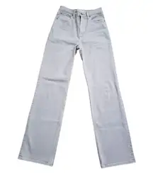 Abercrombie & Fitch 90s Relaxed High Rise Jeans Womens 24/00 Gray Denim Straight