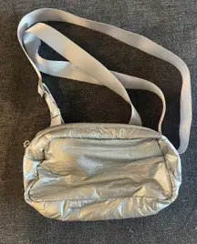 Small Silver Crossbody With Adjustable Strap 