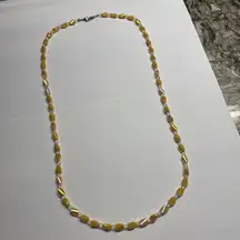 Women’s Beaded Costume Necklace Orange / Clear - Glass / Crystal 29 Inch